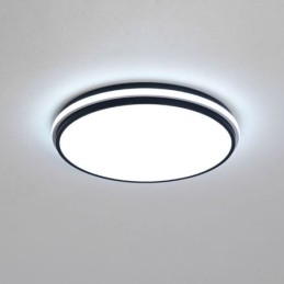 Minimalistische ronde plafondlamp met inbouwmontage, moderne acrylverlichting