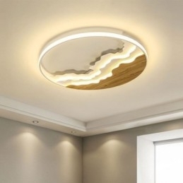 Ronde, inbouwbare, unieke, golfvormige plafondlamp van acryl