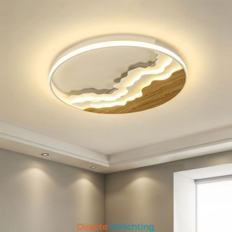 Ronde, inbouwbare, unieke, golfvormige plafondlamp van acryl Ronde, inbouwbare, unieke, golfvormige plafondlamp van acryl