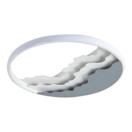 Ronde, inbouwbare, unieke, golfvormige plafondlamp van acryl