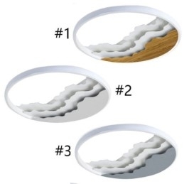 Ronde, inbouwbare, unieke, golfvormige plafondlamp van acryl