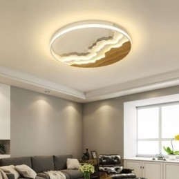Ronde, inbouwbare, unieke, golfvormige plafondlamp van acryl