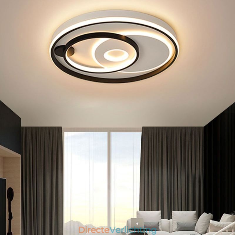Overlappende ronde plafondlamp met inbouw, moderne acryllamp