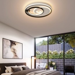 Overlappende ronde plafondlamp met inbouw, moderne acryllamp