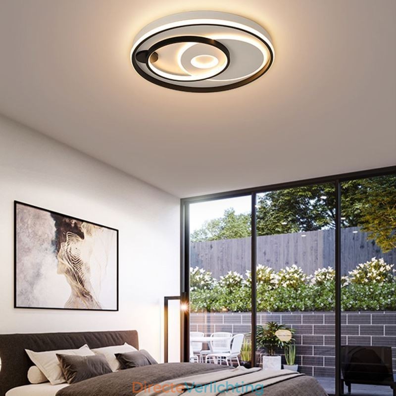Overlappende ronde plafondlamp met inbouw, moderne acryllamp