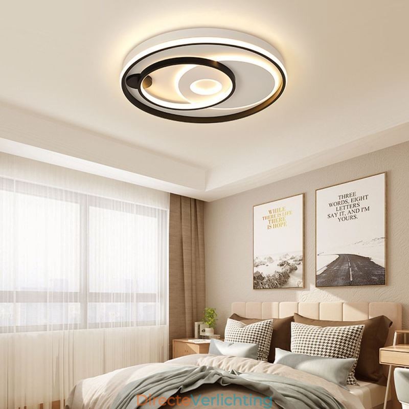 Overlappende ronde plafondlamp met inbouw, moderne acryllamp