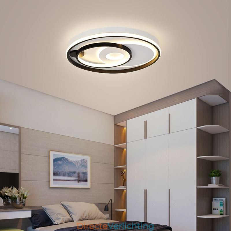 Overlappende ronde plafondlamp met inbouw, moderne acryllamp