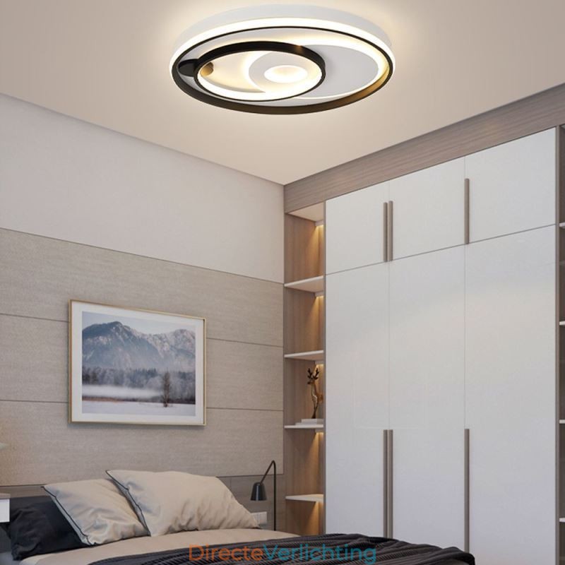 Overlappende ronde plafondlamp met inbouw, moderne acryllamp
