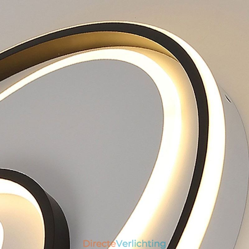 Overlappende ronde plafondlamp met inbouw, moderne acryllamp