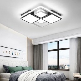 Moderne plafondlamp van acryl, vierkant, zwart en wit