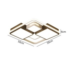 Moderne plafondlamp van acryl, vierkant, zwart en wit