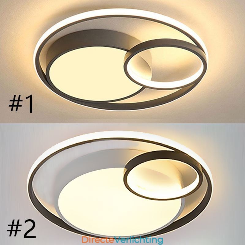Moderne ronde plafondlamp met inbouwmontage