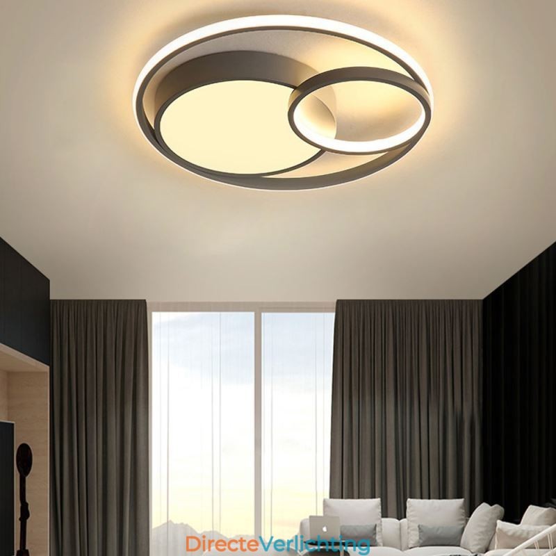 Moderne ronde plafondlamp met inbouwmontage