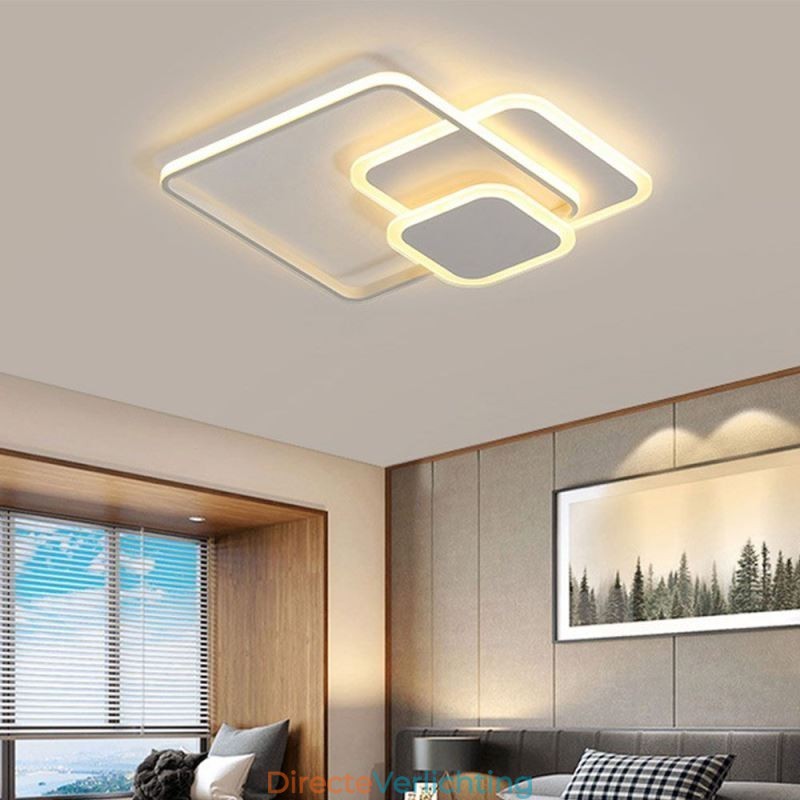 Vierkante Frames Flush Mount Decoratieve Plafondlamp