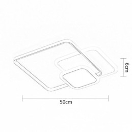 Vierkante Frames Flush Mount Decoratieve Plafondlamp