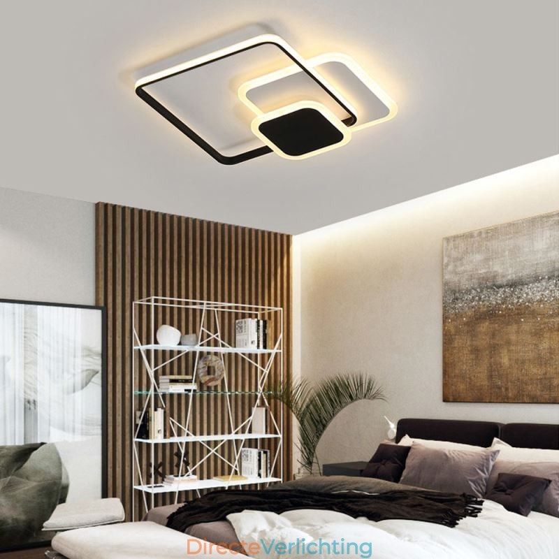 Vierkante Frames Flush Mount Decoratieve Plafondlamp