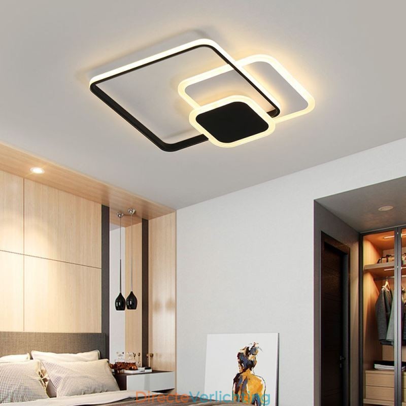 Vierkante Frames Flush Mount Decoratieve Plafondlamp