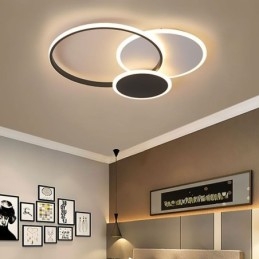 Ronde plafondlamp van acryl, moderne plafondlamp met inbouwmontage