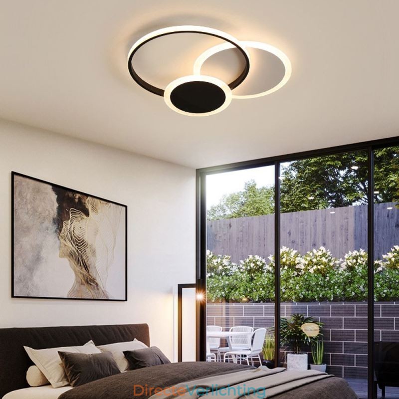 Ronde plafondlamp van acryl, moderne plafondlamp met inbouwmontage