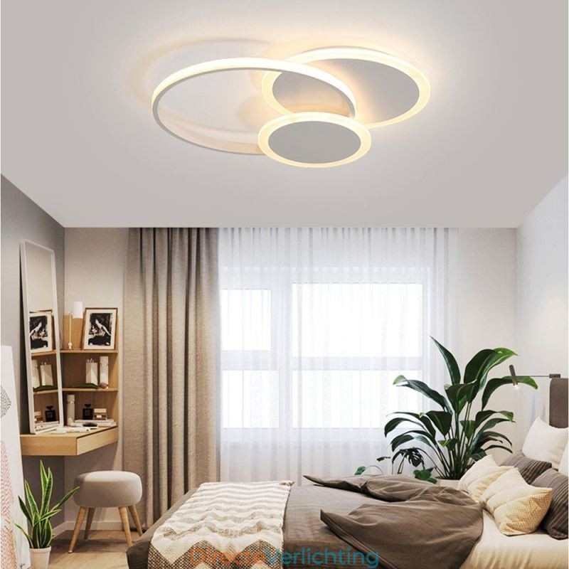 Ronde plafondlamp van acryl, moderne plafondlamp met inbouwmontage