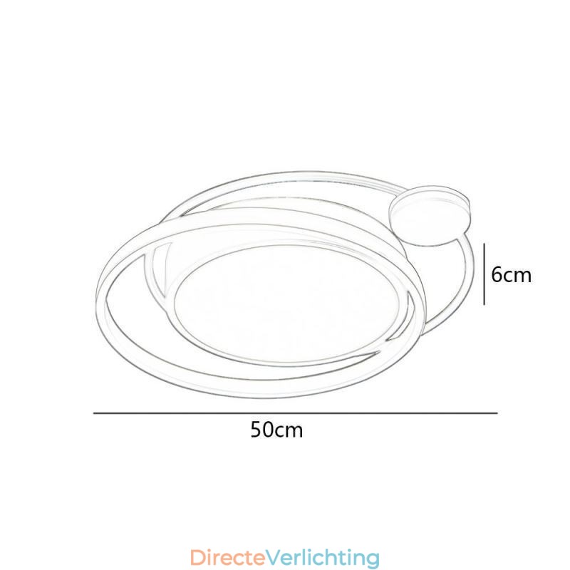 Moderne ronde plafondlamp met inbouwmontage