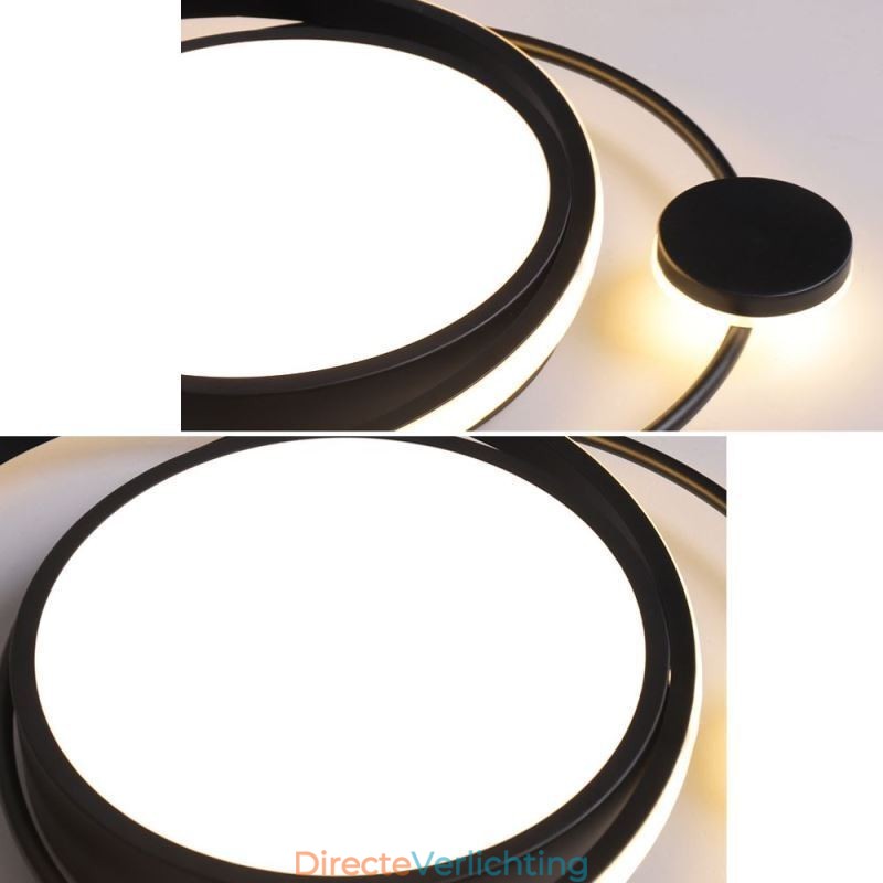 Moderne ronde plafondlamp met inbouwmontage