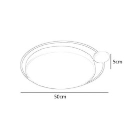 Eenvoudige stijl ronde plafondlamp van acryl