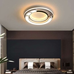 Ronde plafondlamp van acryl met inbouwmontage