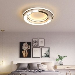 Ronde plafondlamp van acryl met inbouwmontage
