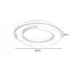 Ronde plafondlamp van acryl met inbouwmontage
