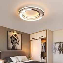 Ronde plafondlamp van acryl met inbouwmontage
