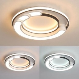 Ronde plafondlamp van acryl met inbouwmontage
