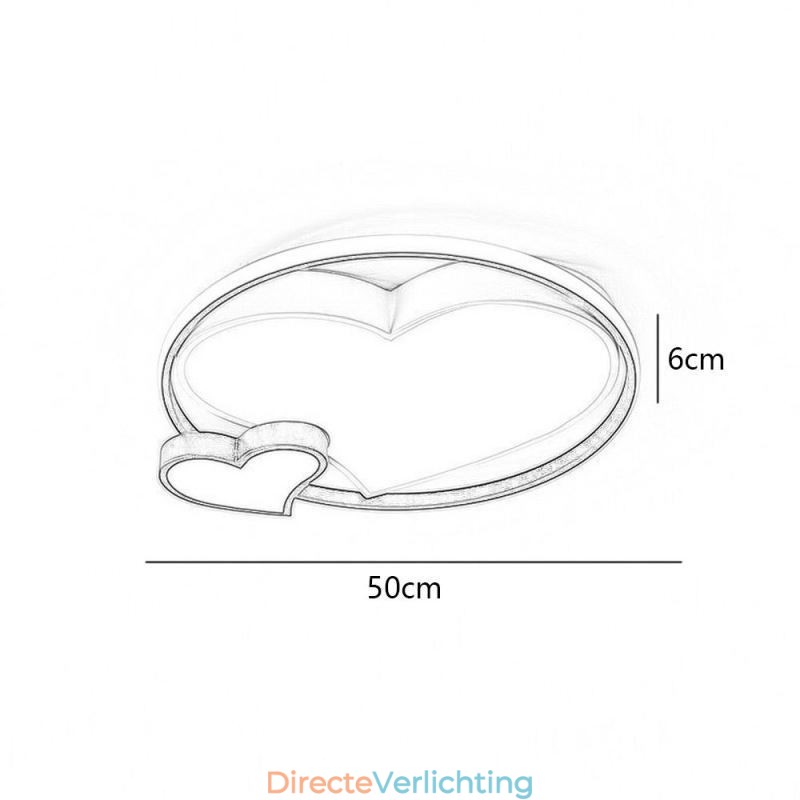 Dubbele Harten Plafondlamp Decoratieve Verlichting