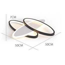 Moderne ovale plafondlamp van acryl
