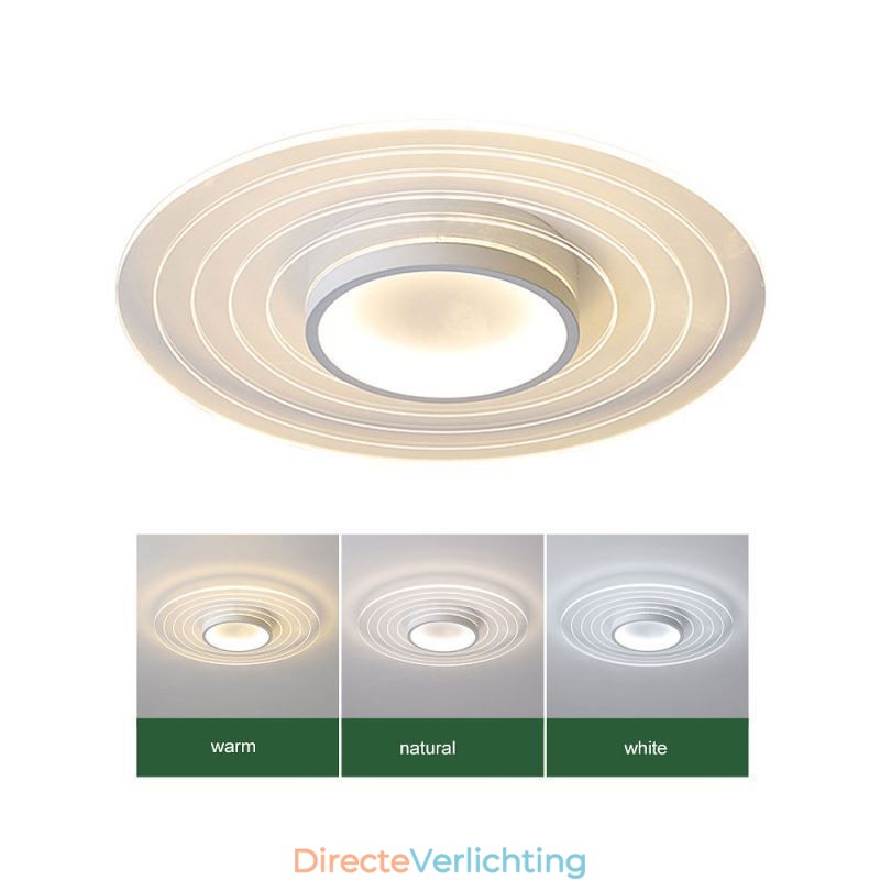 Moderne ronde plafondlamp met inbouwspot Minimalistische lamp