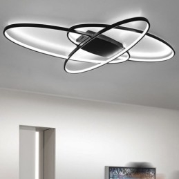 Moderne ovale plafondlamp met plafondbevestiging, decoratieve verlichtingsarmatuur van acryl