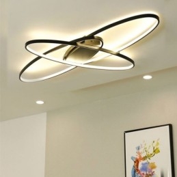 Moderne ovale plafondlamp met plafondbevestiging, decoratieve verlichtingsarmatuur van acryl