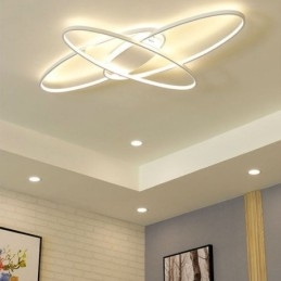 Moderne ovale plafondlamp met plafondbevestiging, decoratieve verlichtingsarmatuur van acryl
