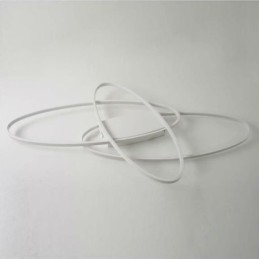 Moderne ovale plafondlamp met plafondbevestiging, decoratieve verlichtingsarmatuur van acryl