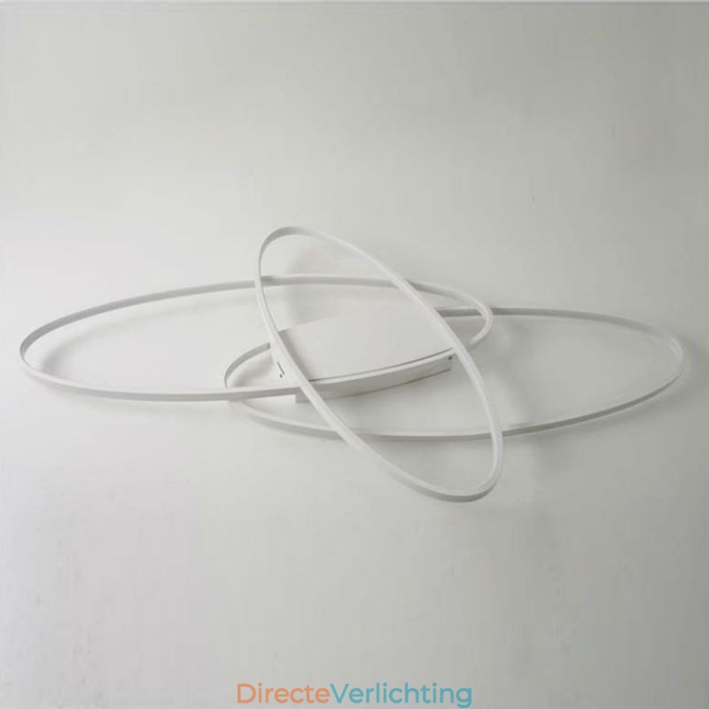 Moderne ovale plafondlamp met plafondbevestiging, decoratieve verlichtingsarmatuur van acryl