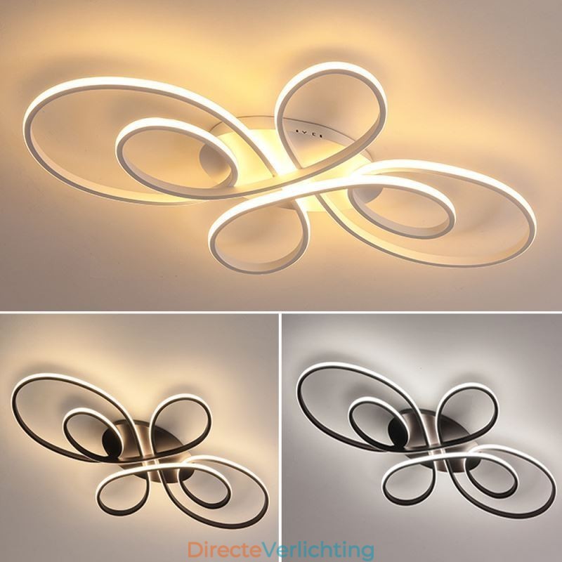 Moderne plafondlamp met bloemenmotief, decoratieve verlichting