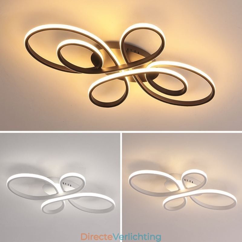 Moderne plafondlamp met bloemenmotief, decoratieve verlichting