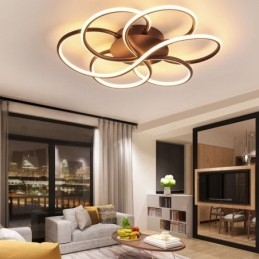 Lineaire plafondlamp met moderne bloemendesignlamp