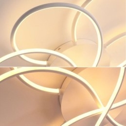 Lineaire plafondlamp met moderne bloemendesignlamp