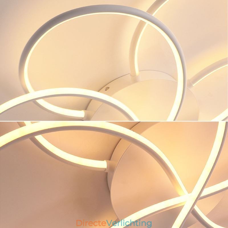 Lineaire plafondlamp met moderne bloemendesignlamp
