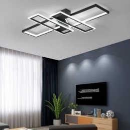 4-lichts plafondlamp, moderne geometrische, lineaire decoratieve verlichtingsarmatuur