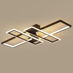 4-lichts plafondlamp, moderne geometrische, lineaire decoratieve verlichtingsarmatuur