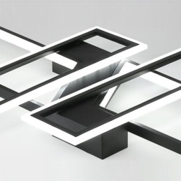 4-lichts plafondlamp, moderne geometrische, lineaire decoratieve verlichtingsarmatuur