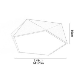 Goudkleurige geometrische plafondlamp van acryl