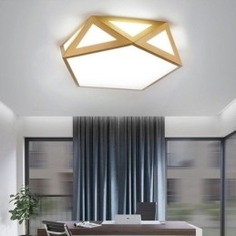 Goudkleurige geometrische plafondlamp van acryl